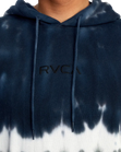 The RVCA Mens Tonally Tie Dye Hoodie in Blue Stripe Tie Dye