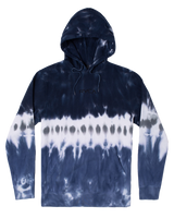 The RVCA Mens Tonally Tie Dye Hoodie in Blue Stripe Tie Dye