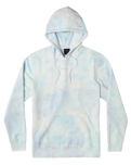 The RVCA Mens Tonally Tie Dye Hoodie in Blue Marble Tie Dye