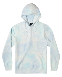 The RVCA Mens Tonally Tie Dye Hoodie in Blue Marble Tie Dye