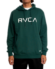 The RVCA Mens Big RVCA Hoodie in Hunter Green