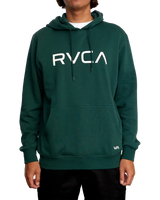 The RVCA Mens Big RVCA Hoodie in Hunter Green