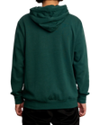 The RVCA Mens Big RVCA Hoodie in Hunter Green