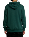 The RVCA Mens Big RVCA Hoodie in Hunter Green