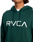 The RVCA Mens Big RVCA Hoodie in Hunter Green