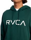 The RVCA Mens Big RVCA Hoodie in Hunter Green