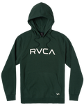 The RVCA Mens Big RVCA Hoodie in Hunter Green