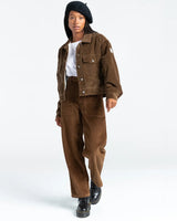 The Element Womens Craft Trucker Cord Jacket in Teak