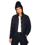 The RVCA Womens Recession Chore Jacket in True Black