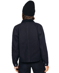 The RVCA Womens Recession Chore Jacket in True Black