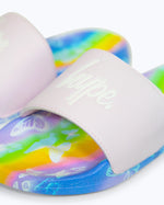 The Hype Girls Girls Strobe Script Sliders in Butterfly