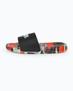 The Hype Boys Boys Red Camo Blur Drips Script Sliders in Red Camo