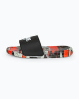 The Hype Boys Boys Red Camo Blur Drips Script Sliders in Red Camo