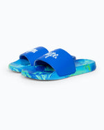 The Hype Girls Girls Ibiza Palm Script Sliders in Blue