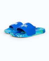 The Hype Girls Girls Ibiza Palm Script Sliders in Blue