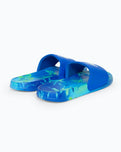 The Hype Girls Girls Ibiza Palm Script Sliders in Blue