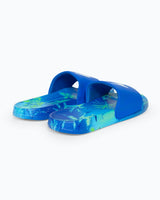 The Hype Girls Girls Ibiza Palm Script Sliders in Blue