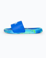 The Hype Girls Girls Ibiza Palm Script Sliders in Blue