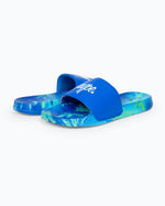 The Hype Girls Girls Ibiza Palm Script Sliders in Blue