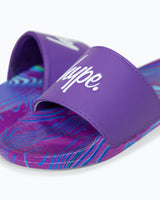 The Hype Girls Girls Crazy Wave Script Sliders in Purple