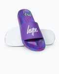 The Hype Girls Girls Crazy Wave Script Sliders in Purple