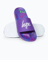 The Hype Girls Girls Crazy Wave Script Sliders in Purple