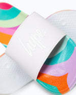 The Hype Girls Girls Multi Wave Script Sliders in Multi