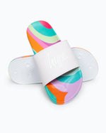 The Hype Girls Girls Multi Wave Script Sliders in Multi