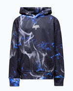 The Hype Boys Boys Lightning Sky Mini Script Hoodie in Blue