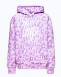 The Hype Girls Girls Tone On Tone Leopard Hoodie in Pink