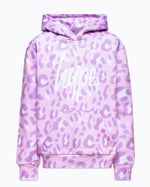 The Hype Girls Girls Tone On Tone Leopard Hoodie in Pink