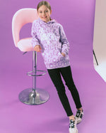 The Hype Girls Girls Tone On Tone Leopard Hoodie in Pink