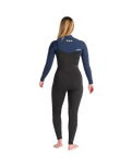 NuWave Solace 5/4/3mm Chest Zip Wetsuit in Bluestone, Black X & Saffron