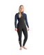 NuWave Solace 5/4/3mm Chest Zip Wetsuit in Bluestone, Black X & Saffron